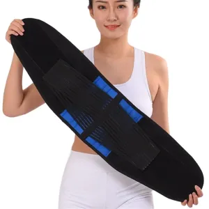 Plus Size S-6XL Lumbar Support Belt Men Women Lower Back Support Brace Adjustable Waist Back Corrector Tummy Tuck Sports Fitness Waist Trainer (Color : Blue, Size : 3XL)