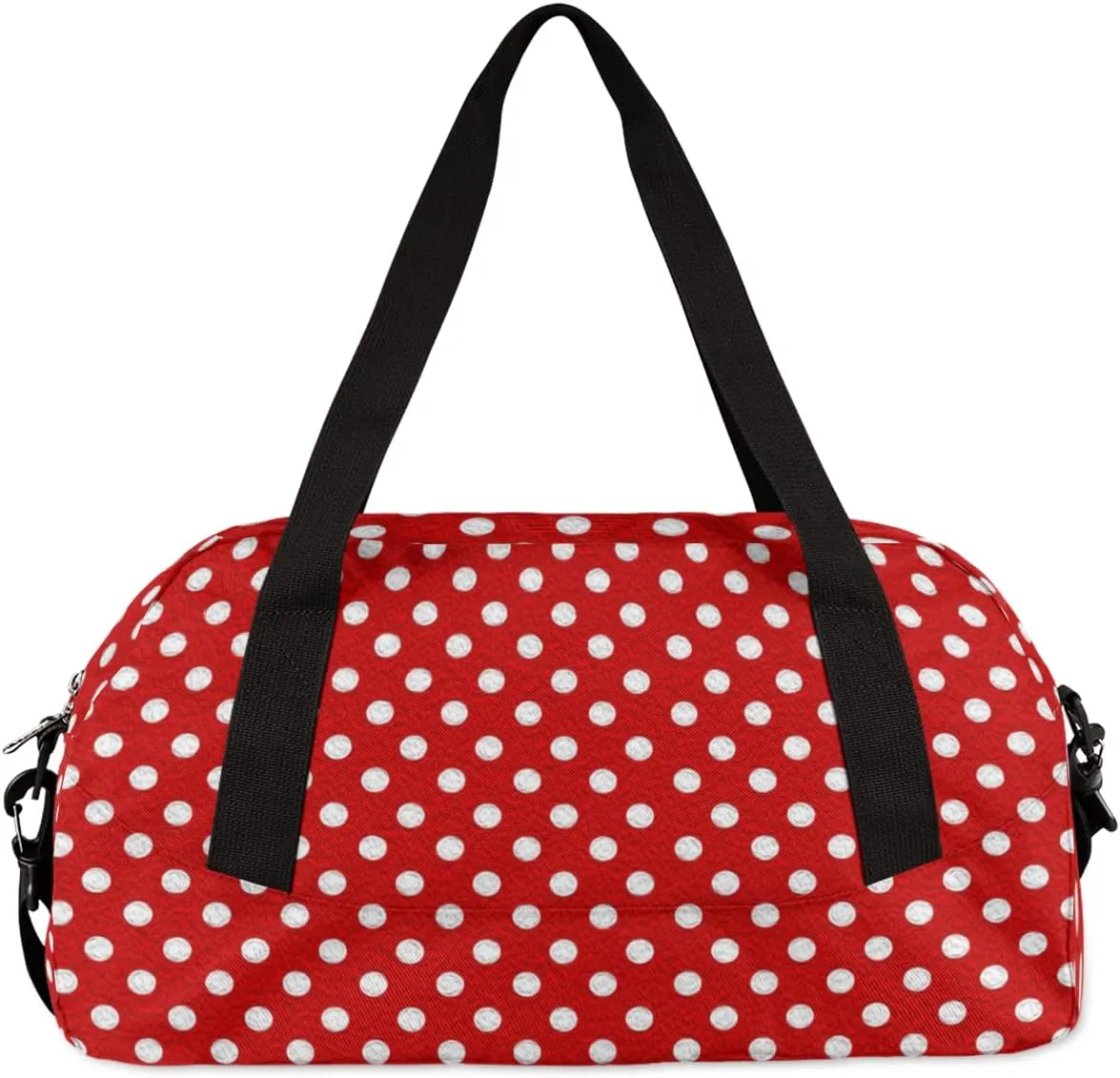 Polka Dot Red Kids Duffel Bag for Girls Boys Teens, Dot Oil Painting Dance Bag Overnight Small Duffel Bag Carry On Weekend Sports Gym Travel Bag for School Practice Gymnastics Ballet