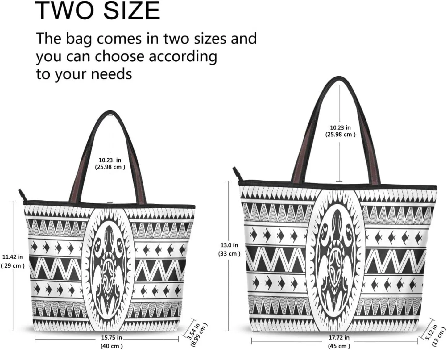 Polynesian Aboriginal Fashion Shoulder Bags Tote Bags Handbags For Women, L
