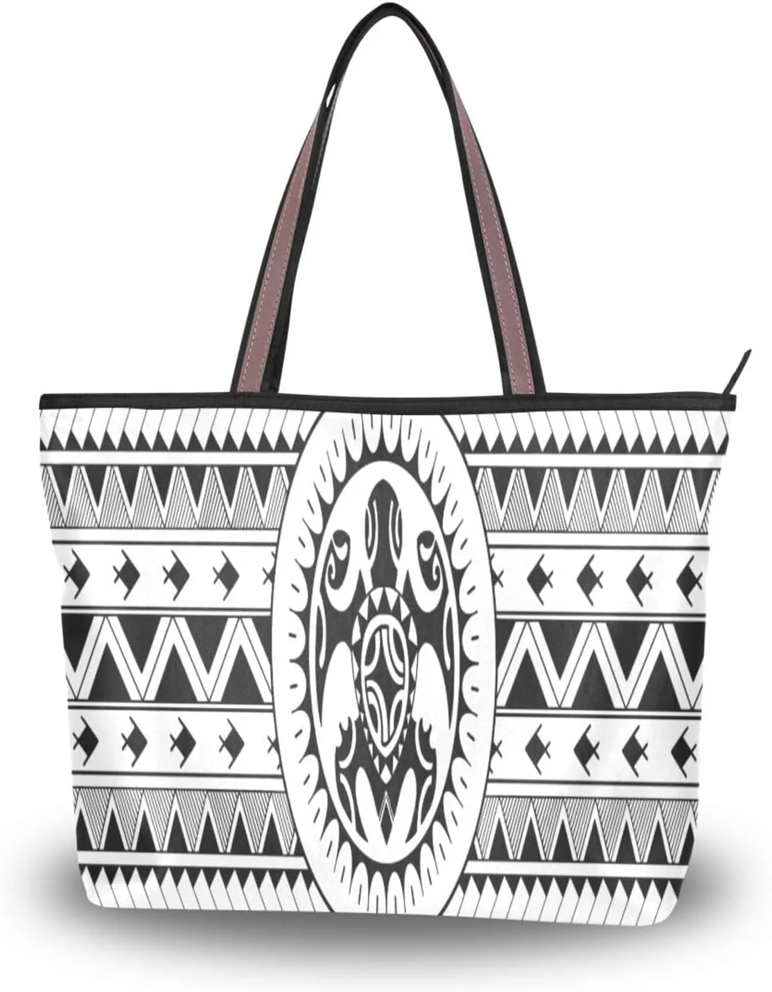 Polynesian Aboriginal Fashion Shoulder Bags Tote Bags Handbags For Women, L