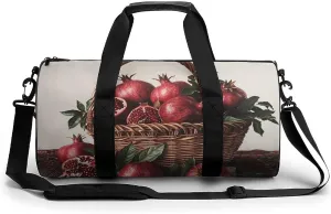 Pomegranates in Basket Gym Bag Sport Gym Tote Bag Lightweight Duffle Bag Carry On Weekender Bags for Women Men