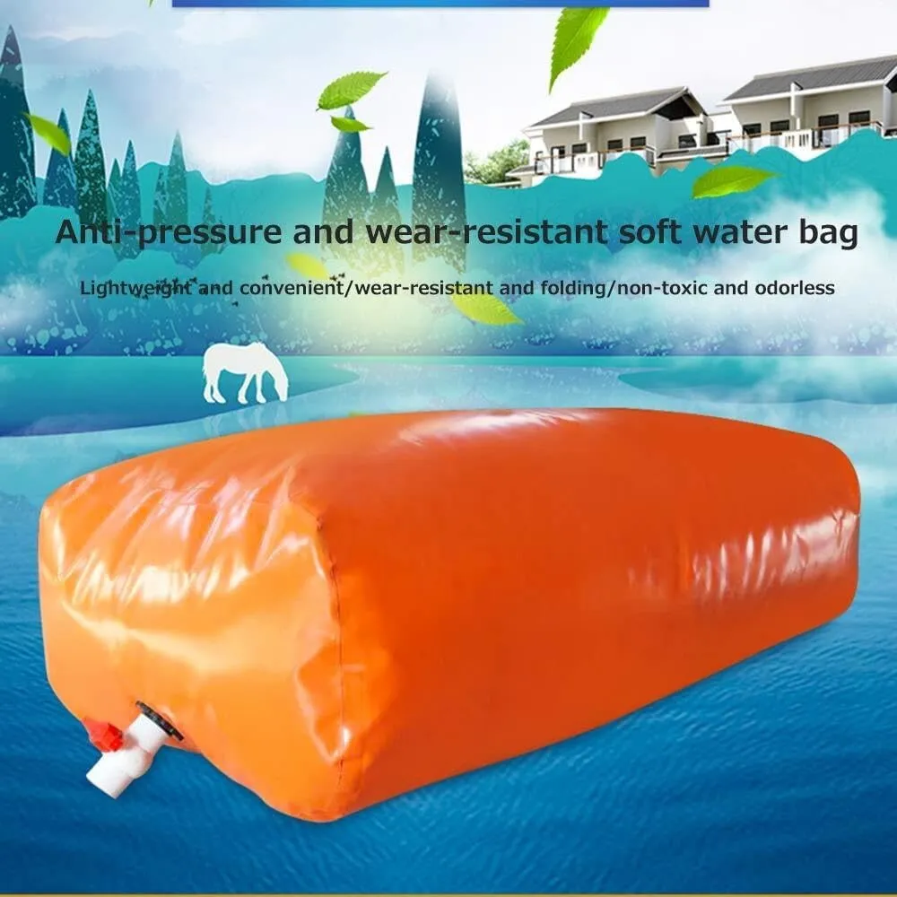 Portable Rain Barrel Water Tank, Foldable Water Storage Bag with Faucet, Large Capacity for Irrigation, Storage, and Emergency Use(1000L(264gal))