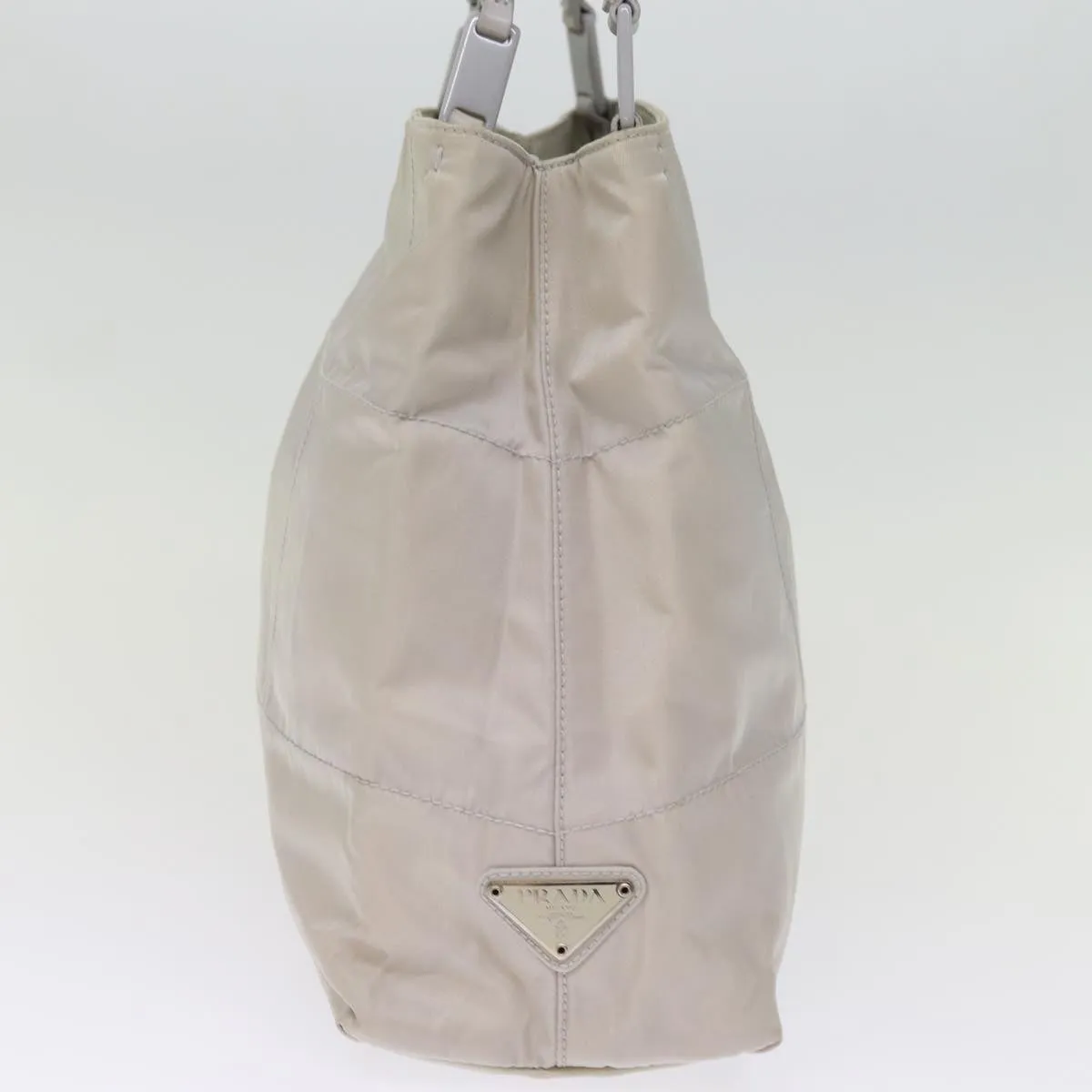 PRADA Chain Shoulder Bag Nylon Gray 74973