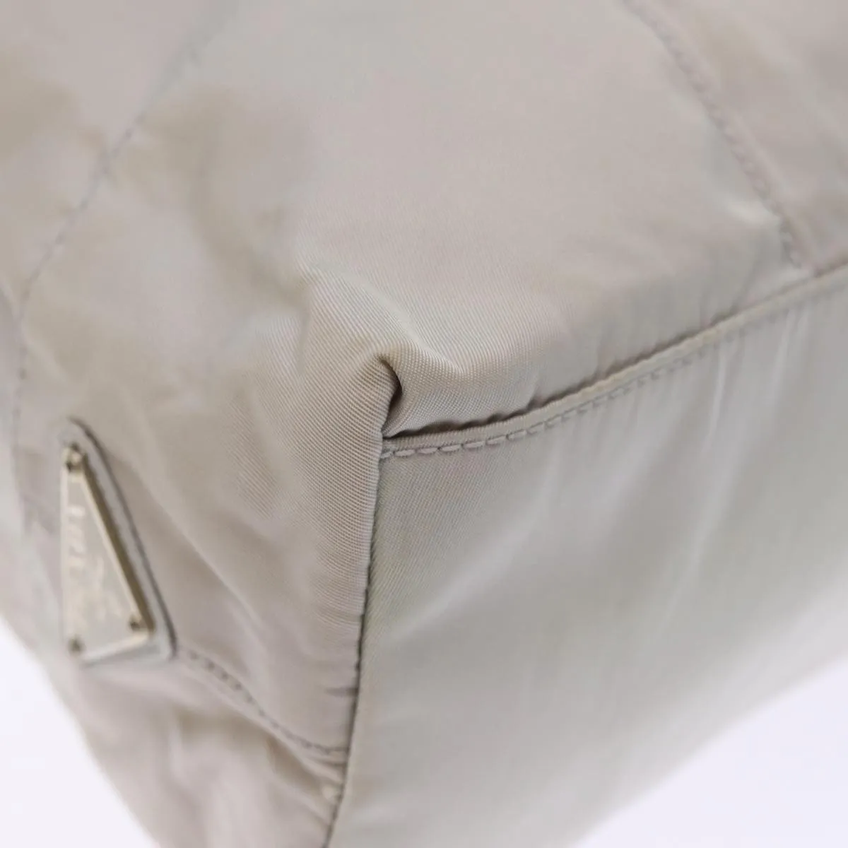 PRADA Chain Shoulder Bag Nylon Gray 74973