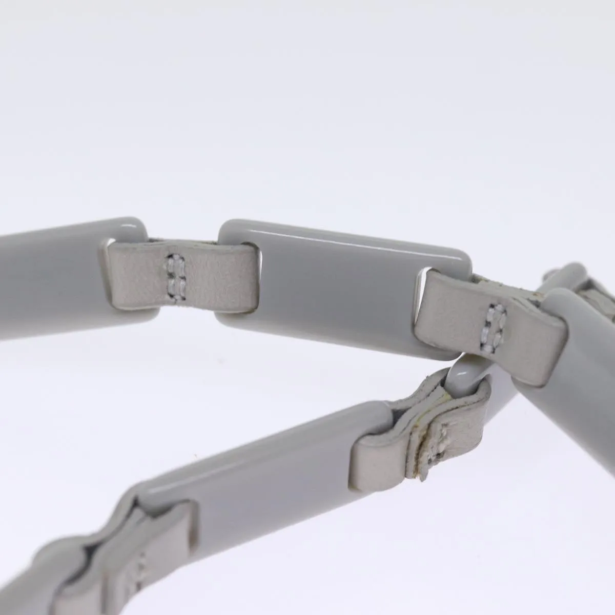 PRADA Chain Shoulder Bag Nylon Gray 74973