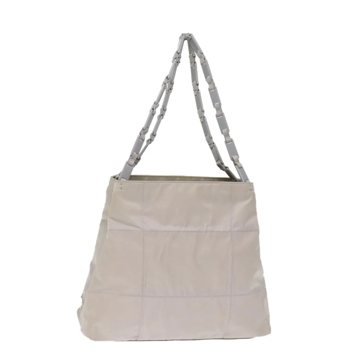 PRADA Chain Shoulder Bag Nylon Gray 74973