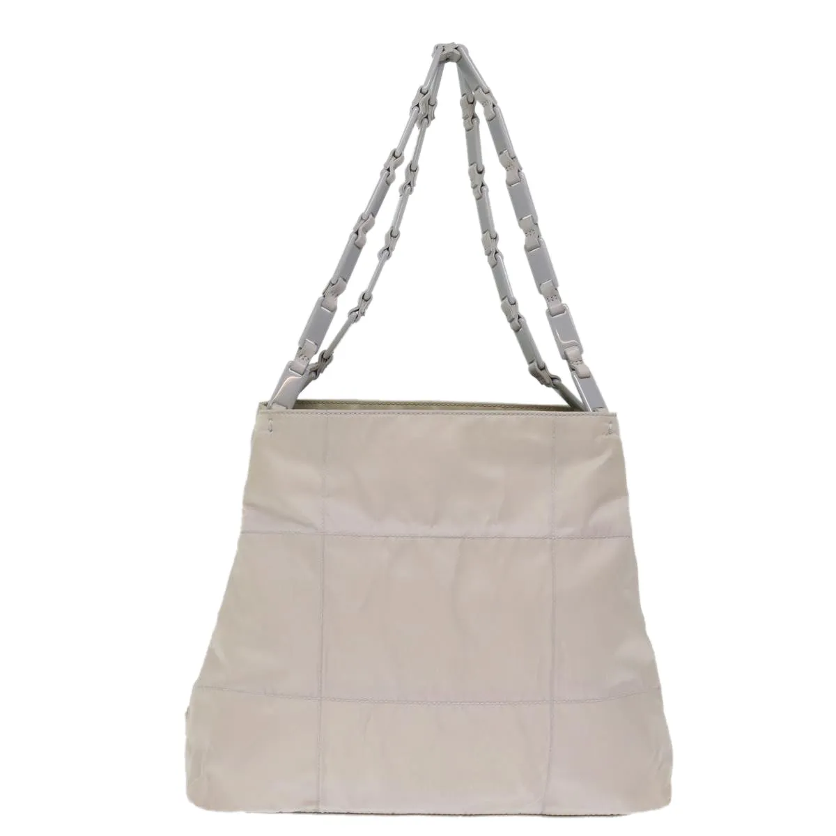 PRADA Chain Shoulder Bag Nylon Gray 74973