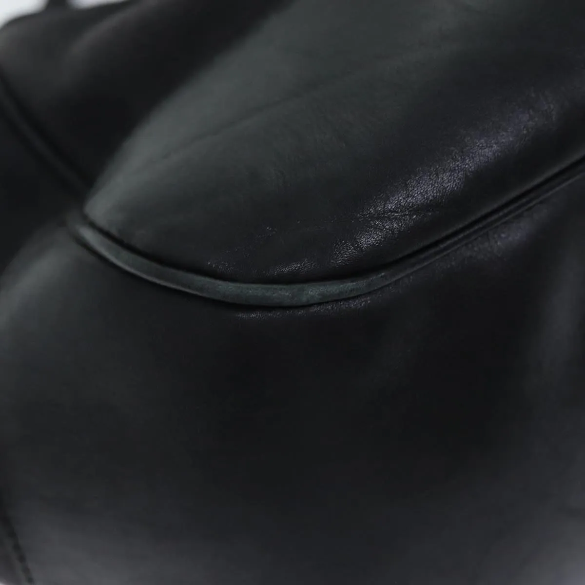 PRADA Shoulder Bag Canvas Leather Black 74887
