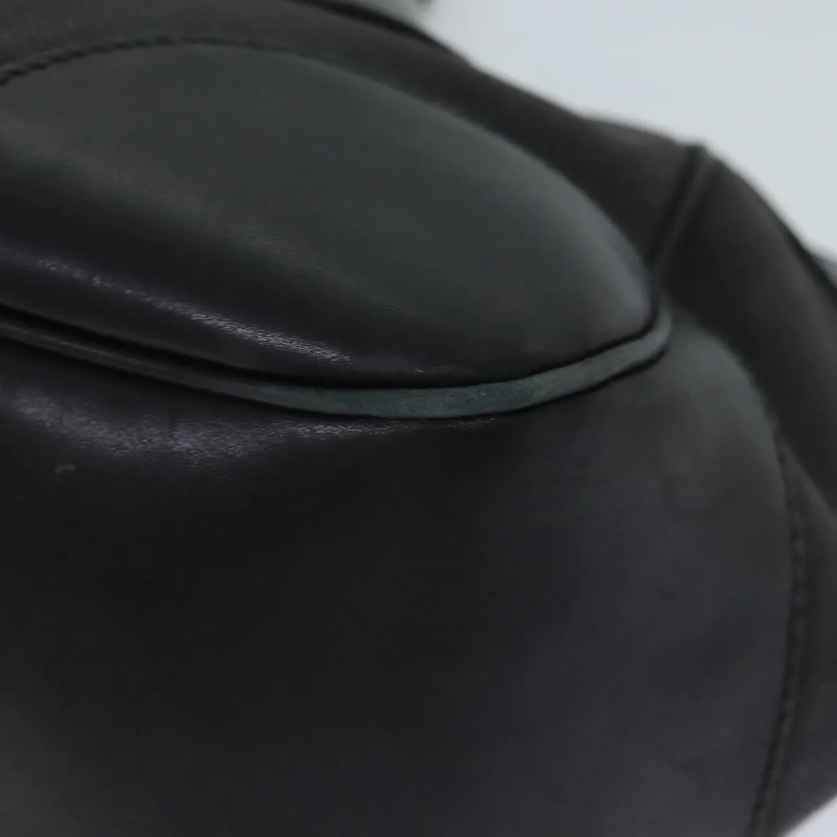 PRADA Shoulder Bag Canvas Leather Black 74887