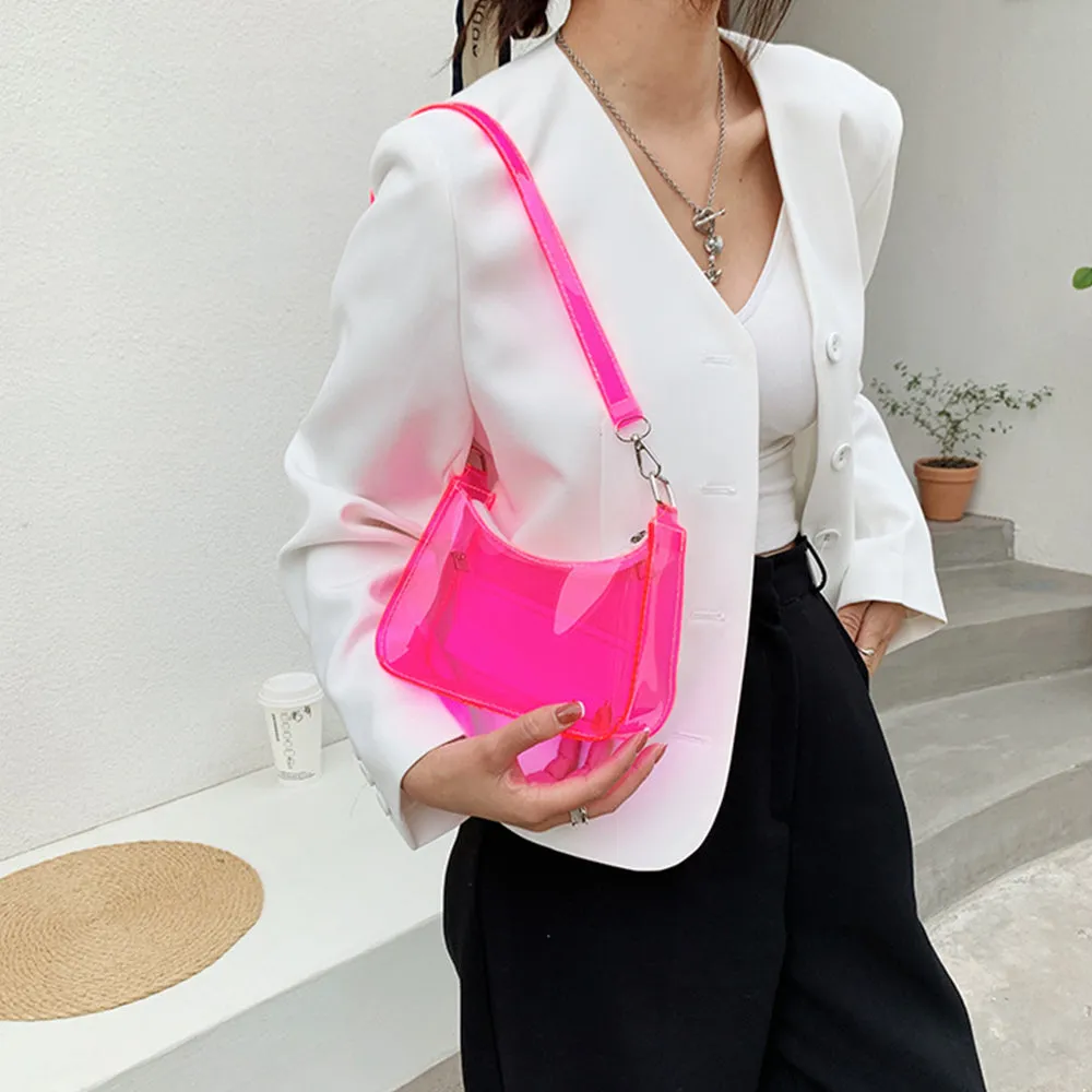 Prismatic See-Through Shoulder Bag
