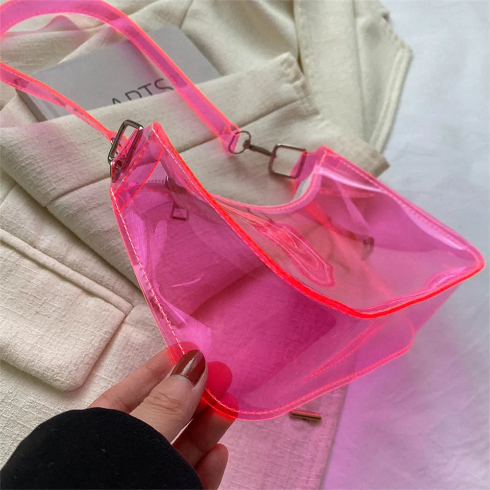 Prismatic See-Through Shoulder Bag