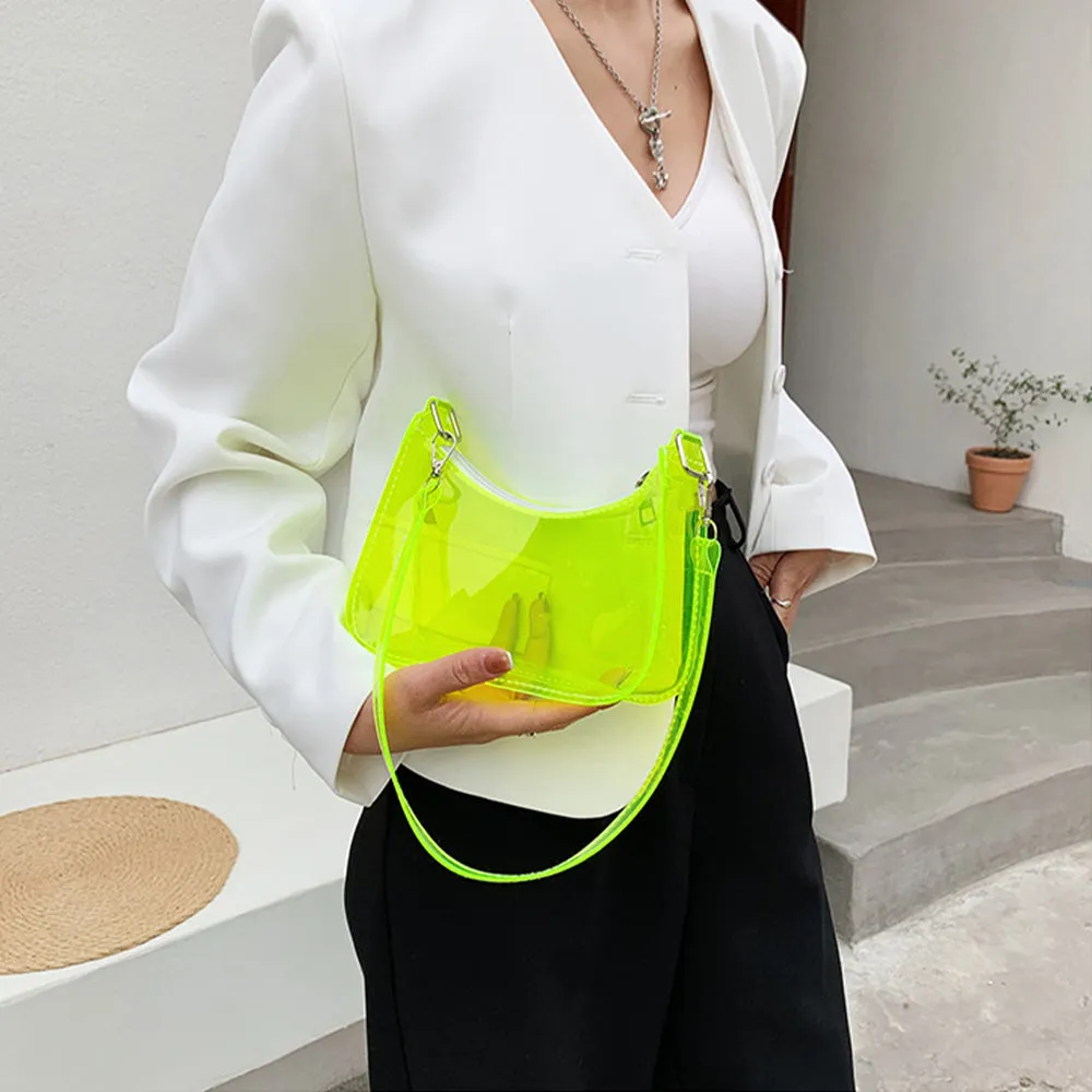 Prismatic See-Through Shoulder Bag
