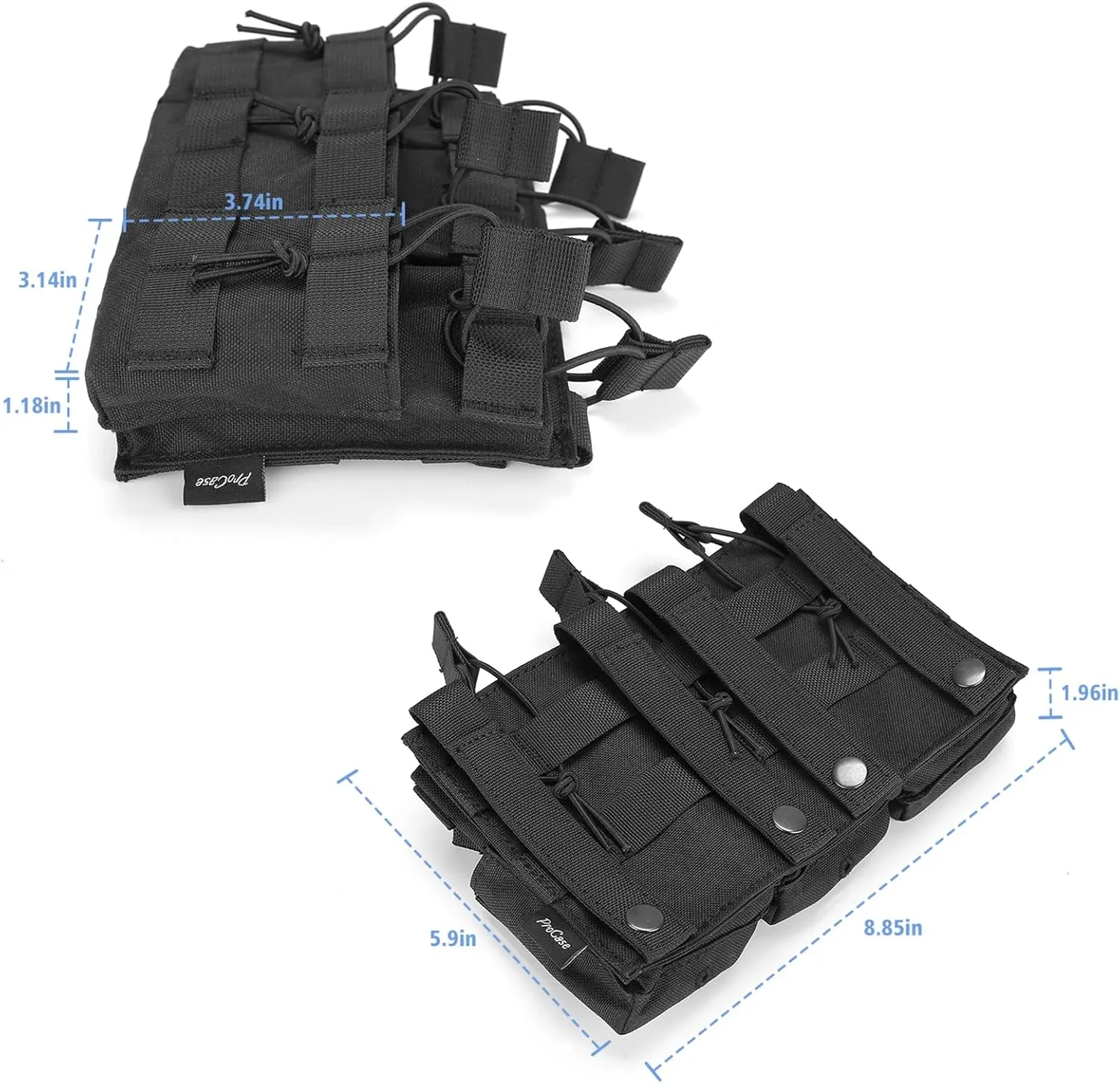 ProCase 6 Pouch Magazine Holder for Rifle, Open-Top Triple Tactical Stacker Mag Pouch