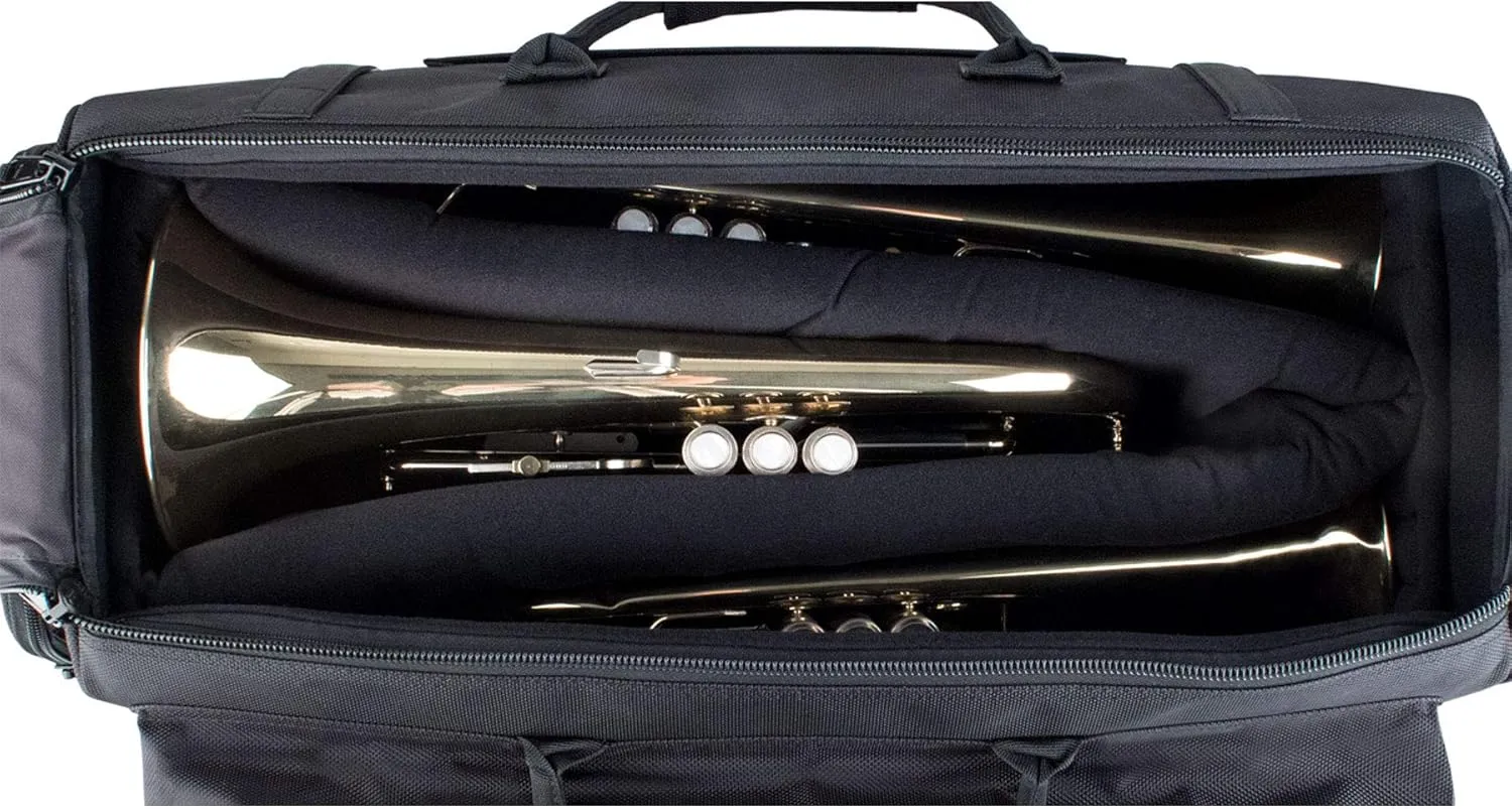 Protec Triple Horn Gig Bag with Removable Mute Storage Bag - Gold Series, Model C248