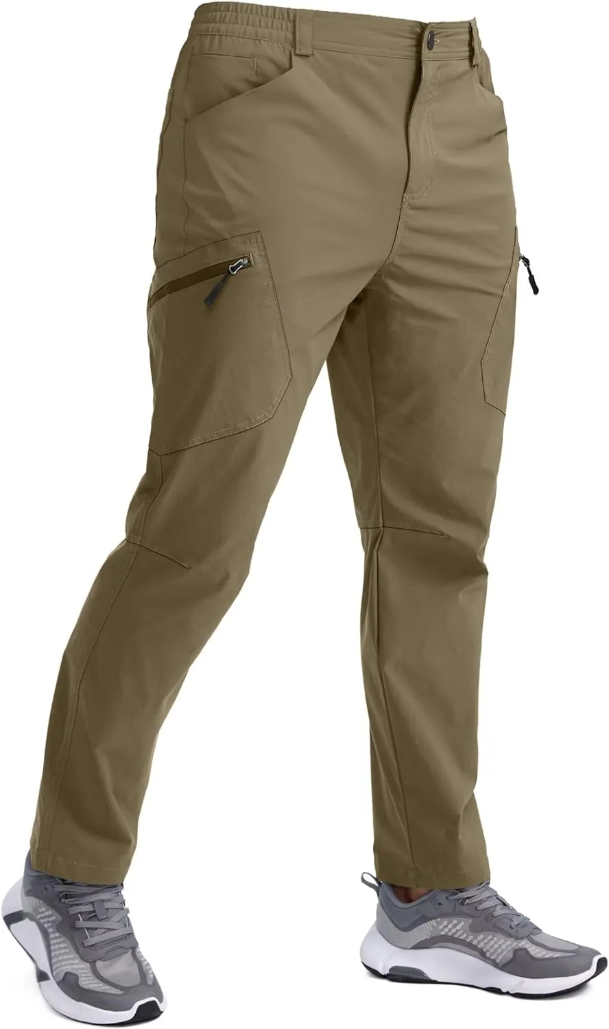 Pudolla Men's Lightweight Hiking Pants with 7 Pockets Quick Dry Water Resistant Fishing Travel Pants