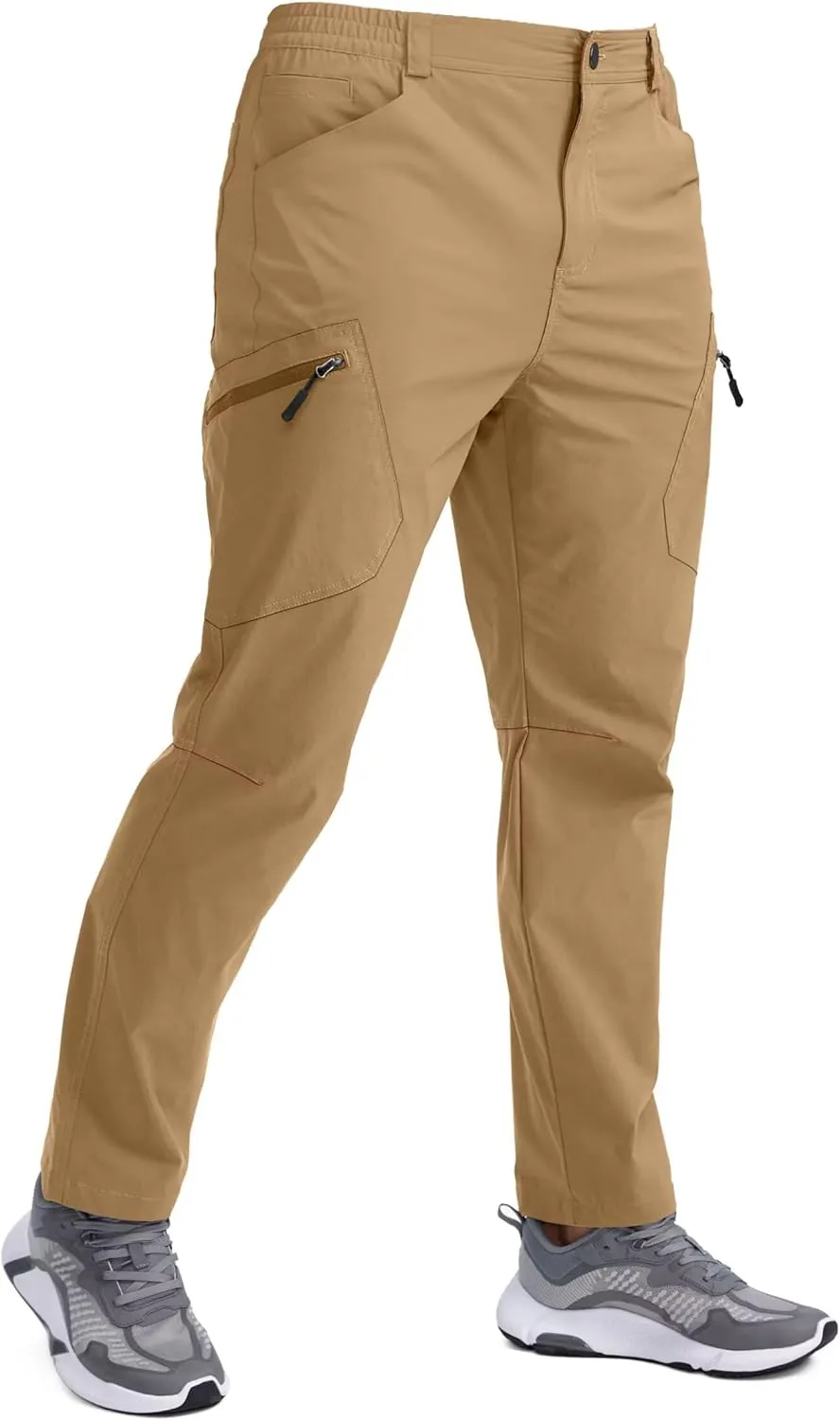 Pudolla Men's Lightweight Hiking Pants with 7 Pockets Quick Dry Water Resistant Fishing Travel Pants