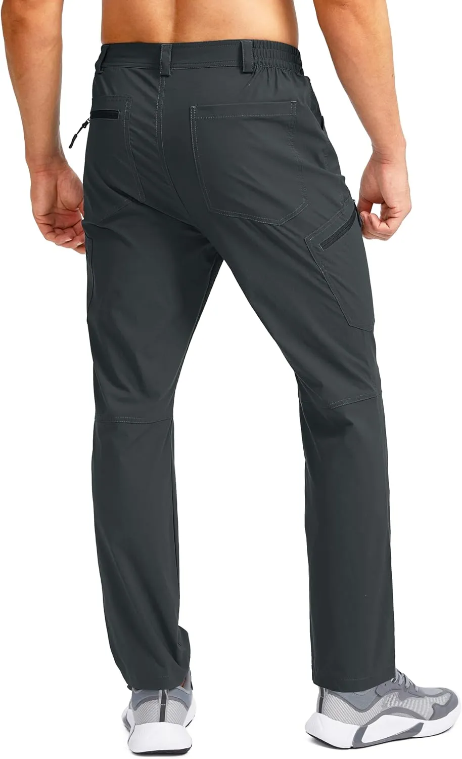 Pudolla Men's Lightweight Hiking Pants with 7 Pockets Quick Dry Water Resistant Fishing Travel Pants