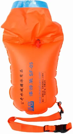 Qtqgoitem Swimmers Orange Blue PVC Swimming Drift Bag w Waist Band (Model: 63c 4b4 320 2c5 0e3)