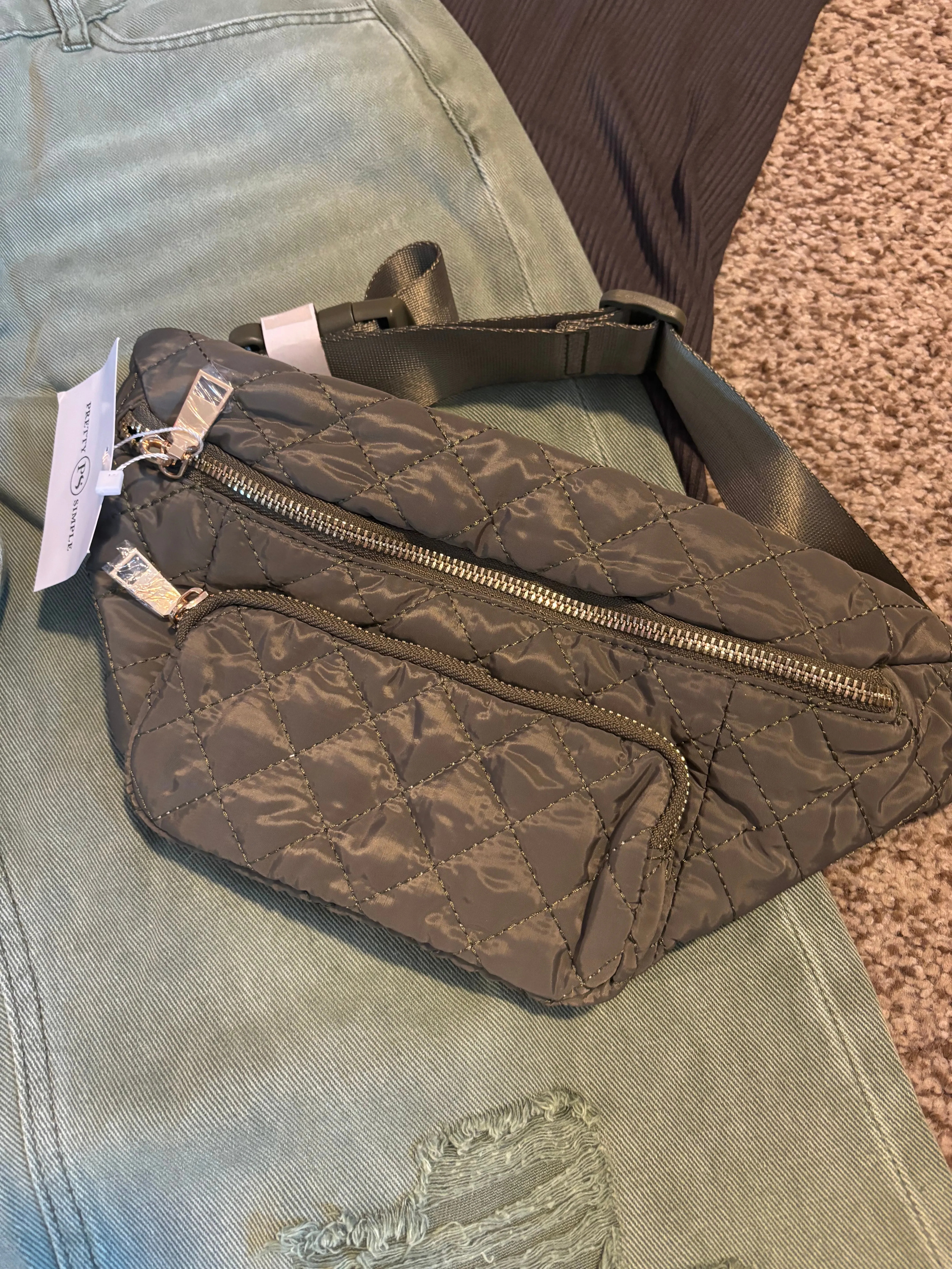 Quilted sling bag