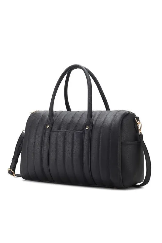 Quilted Weekender Duffle Bag