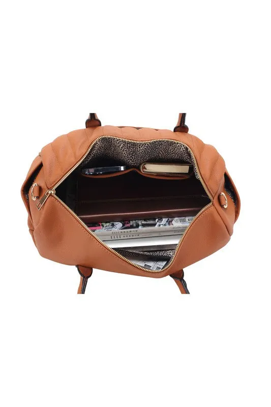 Quilted Weekender Duffle Bag