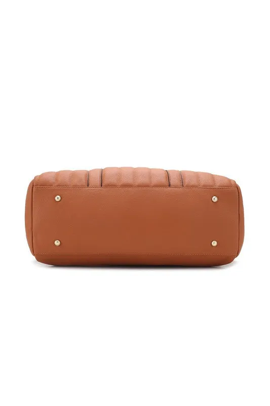 Quilted Weekender Duffle Bag