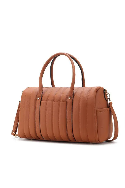 Quilted Weekender Duffle Bag