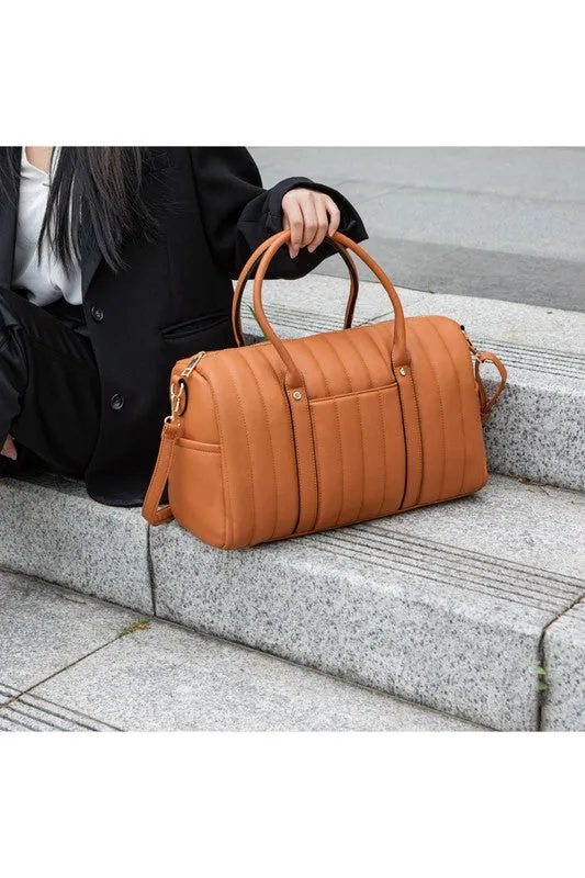 Quilted Weekender Duffle Bag