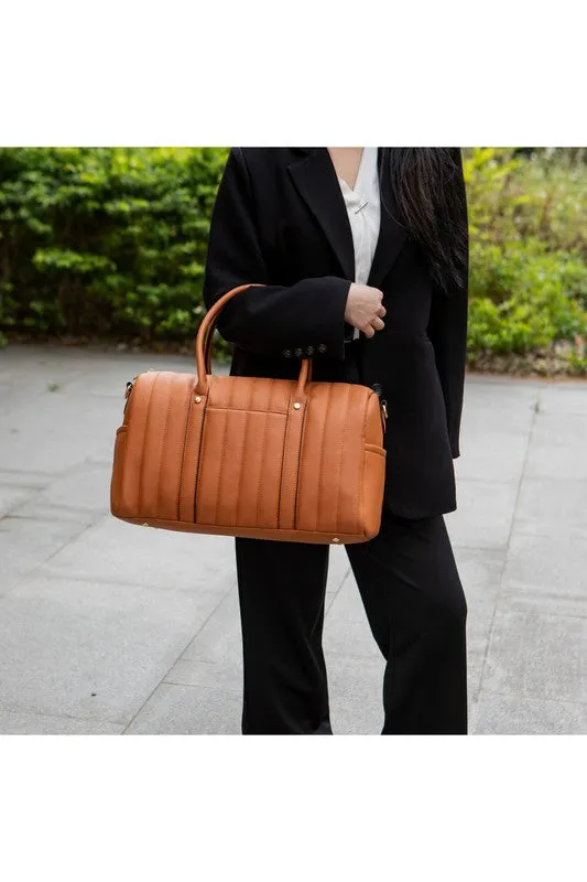 Quilted Weekender Duffle Bag