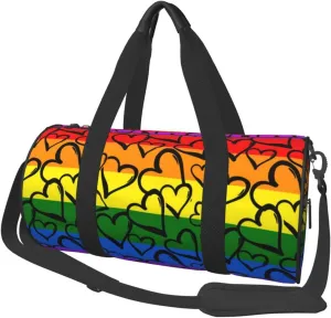 Rainbow Gay Pride Sports Gym Duffel Bag For Men Women Weekender Travel Workout Training Handbag