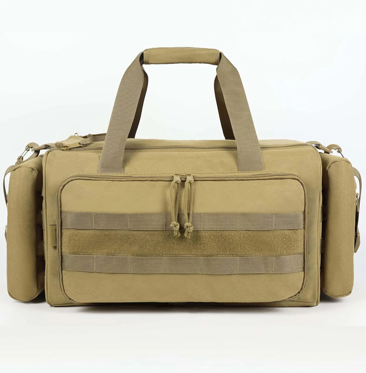 Range Bag for Handgun Ammo Shooting, L/XL Gun Case Carry 5  Pistols Transport Tactical Gears Accessories with Lockable Zipper Molle Strap, Duffle Sport Bag Hunting Storage Capricorn