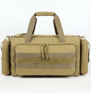 Range Bag for Handgun Ammo Shooting, L/XL Gun Case Carry 5  Pistols Transport Tactical Gears Accessories with Lockable Zipper Molle Strap, Duffle Sport Bag Hunting Storage Capricorn