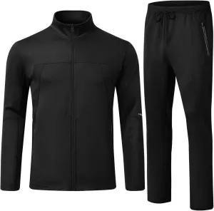 Rdruko Men's Tracksuits 2 Piece Set Athletic Sports Casual Full Zip Jogging Sweatsuit Suit