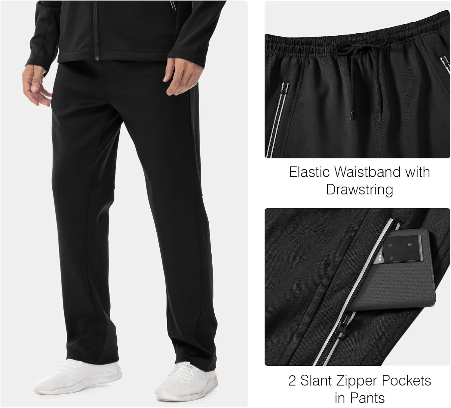 Rdruko Men's Tracksuits 2 Piece Set Athletic Sports Casual Full Zip Jogging Sweatsuit Suit