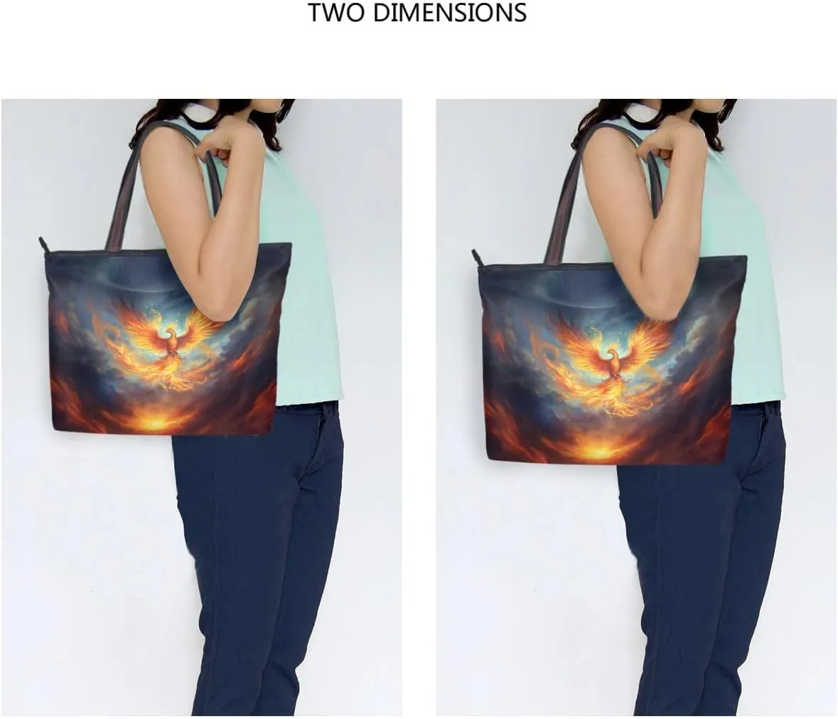 Rebirth Phoenix Shoulder Bags Large Handle Ladies Handbag