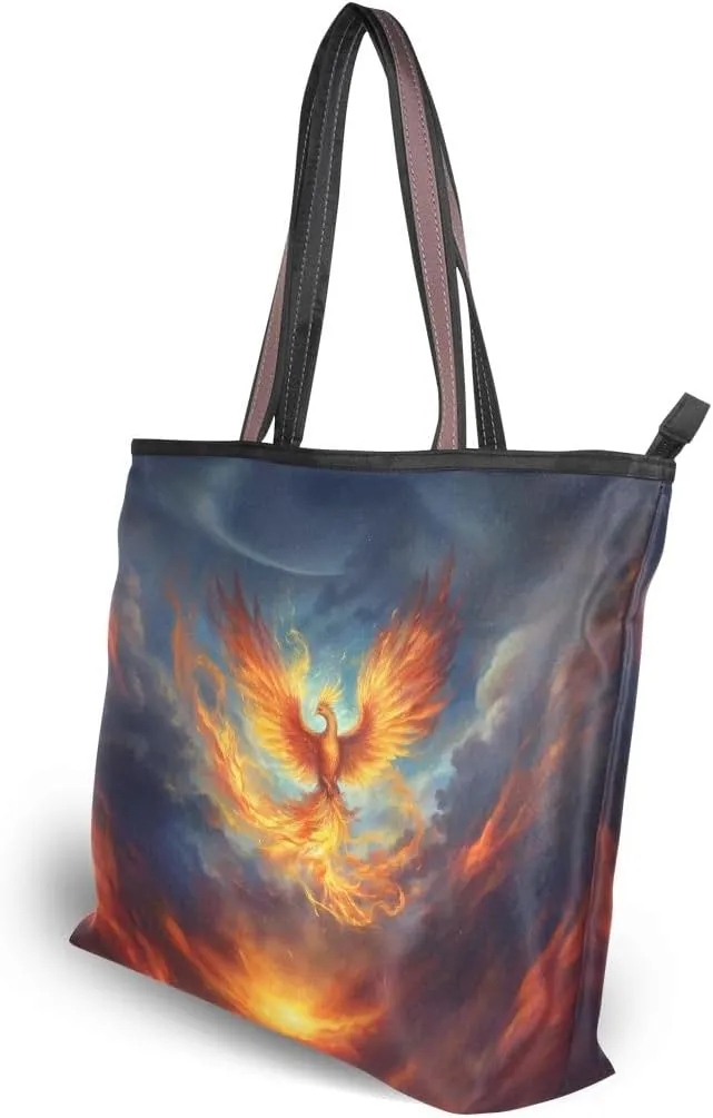 Rebirth Phoenix Shoulder Bags Large Handle Ladies Handbag