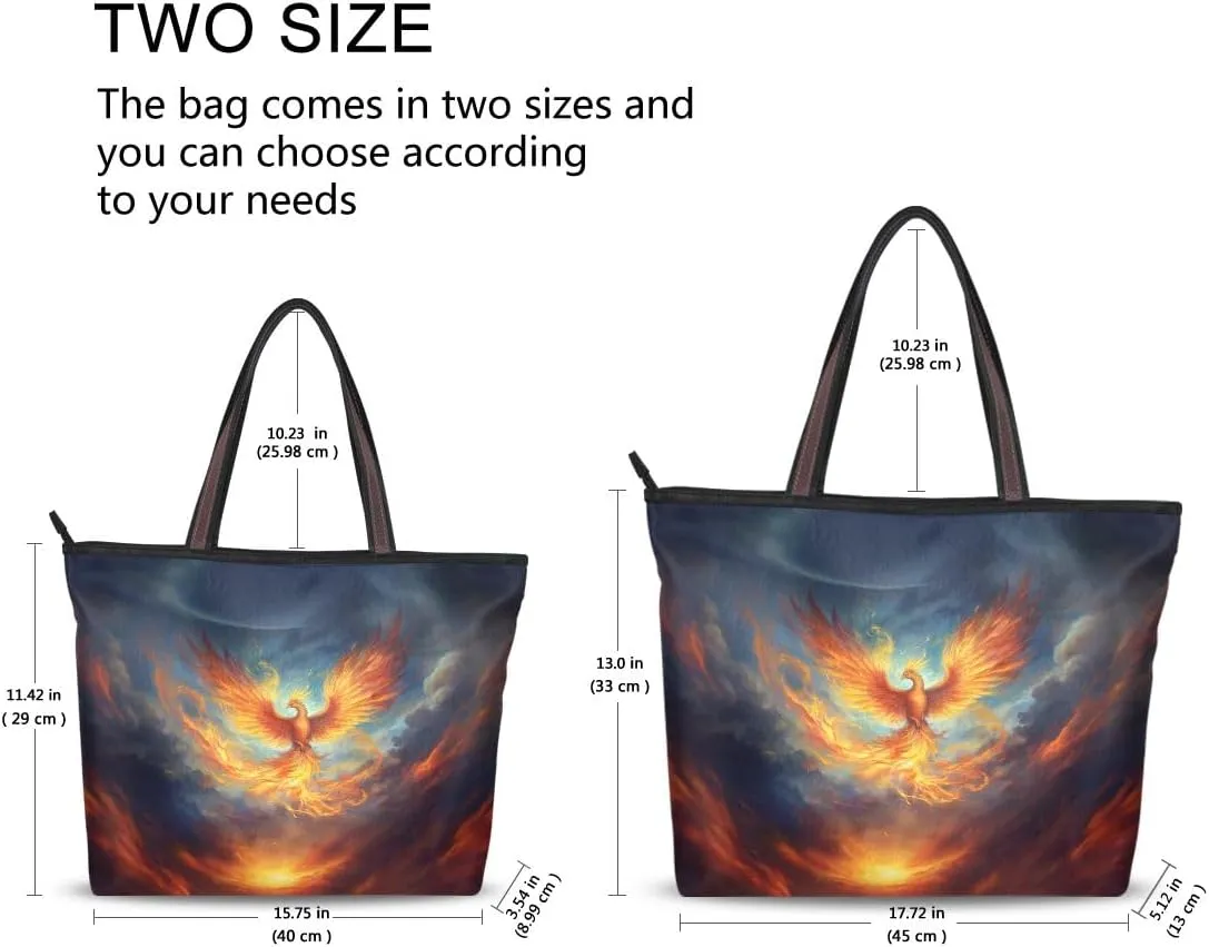 Rebirth Phoenix Shoulder Bags Large Handle Ladies Handbag
