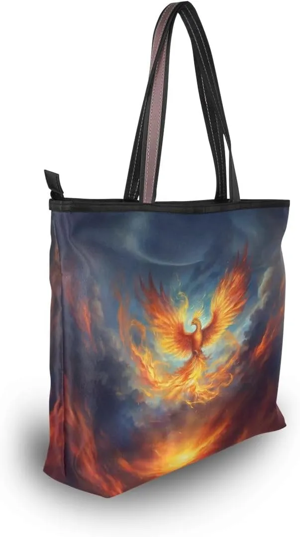 Rebirth Phoenix Shoulder Bags Large Handle Ladies Handbag