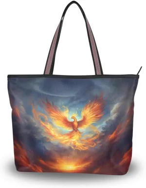 Rebirth Phoenix Shoulder Bags Large Handle Ladies Handbag
