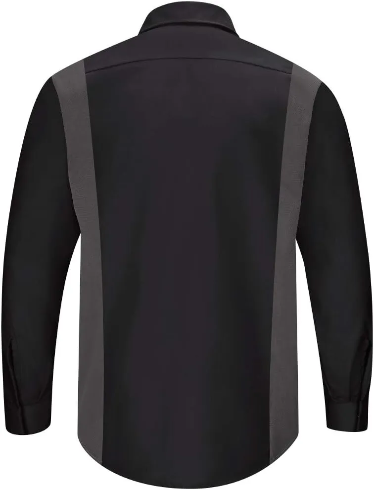 Red Kap Men's Long Sleeve Performance Plus Shop Shirt with Oilblok Technology