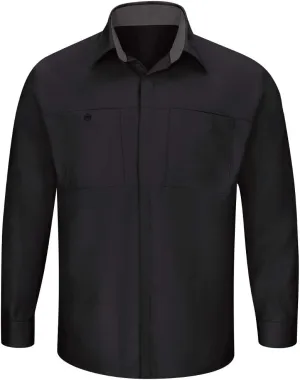 Red Kap Men's Long Sleeve Performance Plus Shop Shirt with Oilblok Technology