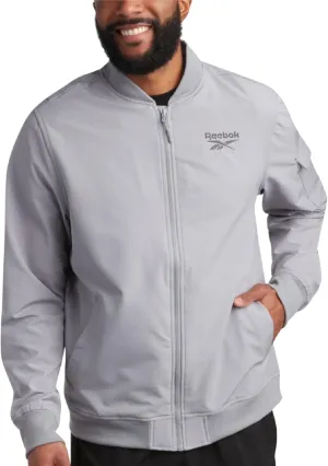 Reebok Mens Rain Jacket - Full Zip Up Lightweight Water Resistant Windbreaker Soft Shell Collar Rain Coat for Men (S-XL)