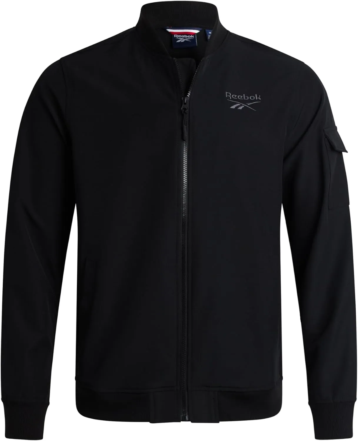 Reebok Mens Rain Jacket - Full Zip Up Lightweight Water Resistant Windbreaker Soft Shell Collar Rain Coat for Men (S-XL)