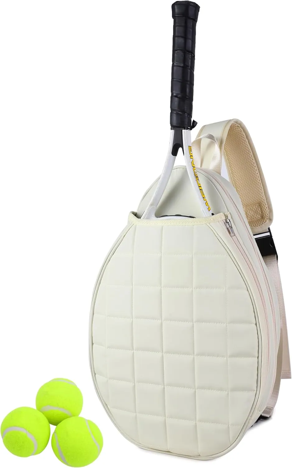 Rejolly Tennis Crossbody Bag for Women Men Quilted Sling Bag for Tennis Racket, Pickleball Paddles, Badminton Racquet