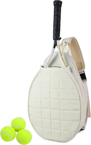 Rejolly Tennis Crossbody Bag for Women Men Quilted Sling Bag for Tennis Racket, Pickleball Paddles, Badminton Racquet
