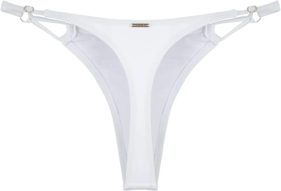 RELLECIGA Women’s Low Rise Sexy Thong Bikini Bottom Adjustable High Leg Swimsuit Bottoms