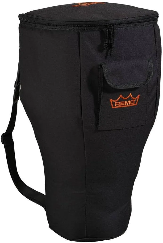 Remo Bag, 12" Djembe, Strap, Carrying Handle, Pocket, Deluxe Black