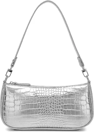 Retro Classic Clutch Shoulder Tote HandBag with Zipper Closure Purse for Women