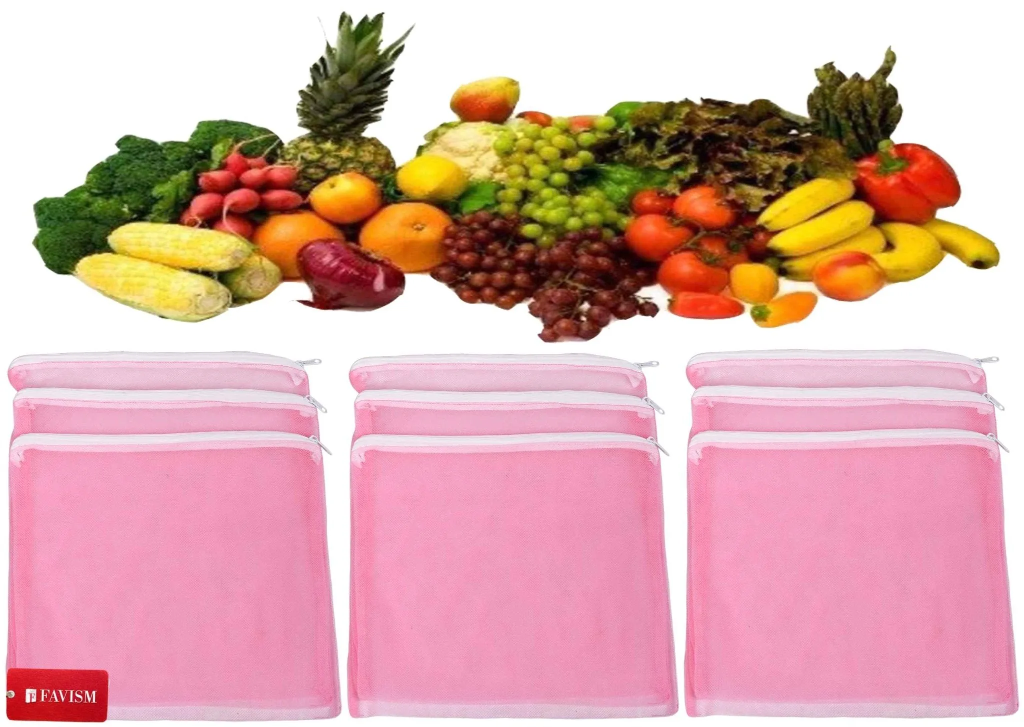 Reusable fruits bags | vegetable bags I grocery bags pack of 9 pcs.