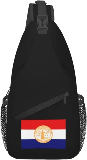 Richmond County Flag Crossbody Bags For Women Men Chest Backpack Gym Shoulder Bag Travel Outdoor Sports Casual Crossbody Bags